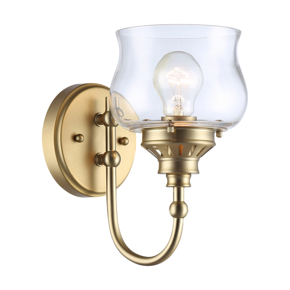 Wry Lighting Daphne 1-light Wall Sconce in Brushed Champagne Brass